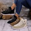 Women's Plus Size Fashion Minimalist Mid Calf Snow Boots Winter Fleece Lined Warm Korean Style Cotton Shoes