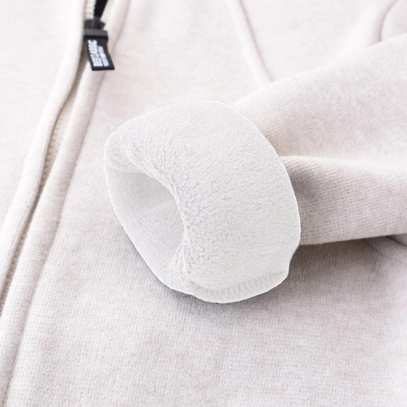 Girls' Warm Faux Cashmere Slimming Hoodie with Stylish Stand Collar - Versatile Velvet Base Layer for Autumn/Winter