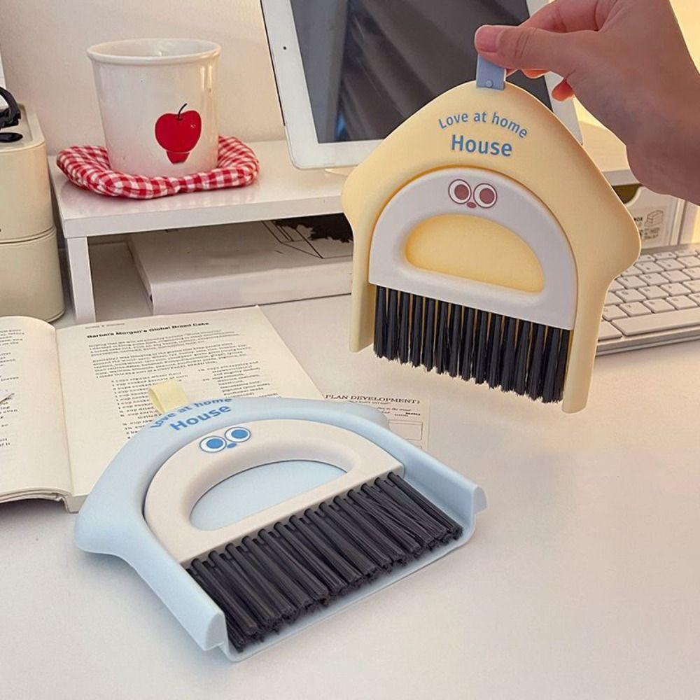 Detachable Mini Broom Dustpan Set Cartoon Keyboard Cleaning Brush Dustpan Shovel Set  Desk