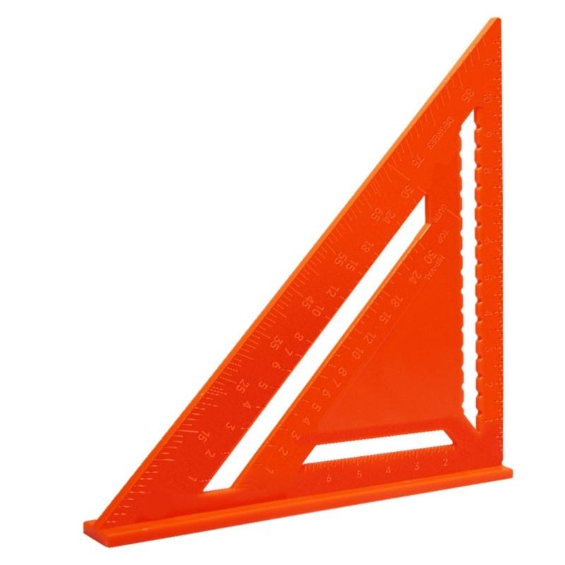 

Plastic Rafter Square Triangle Ruler Protractor Carpenter Layout Tool for Woodworking Projects and DIY Enthusiasts 7 inches