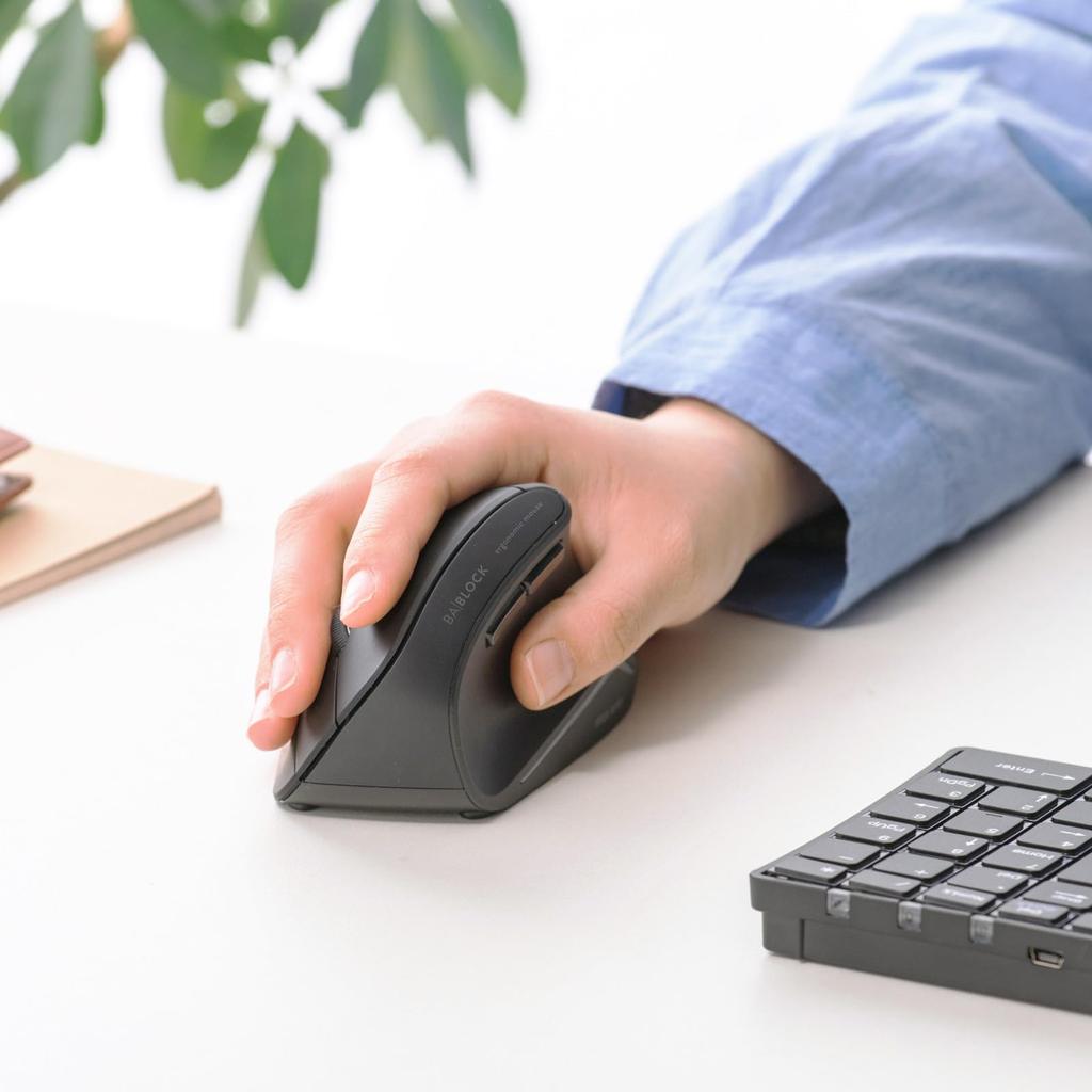 Sanwa Supply Silent Bluetooth Ergonomic Mouse MA-ERGBTK11