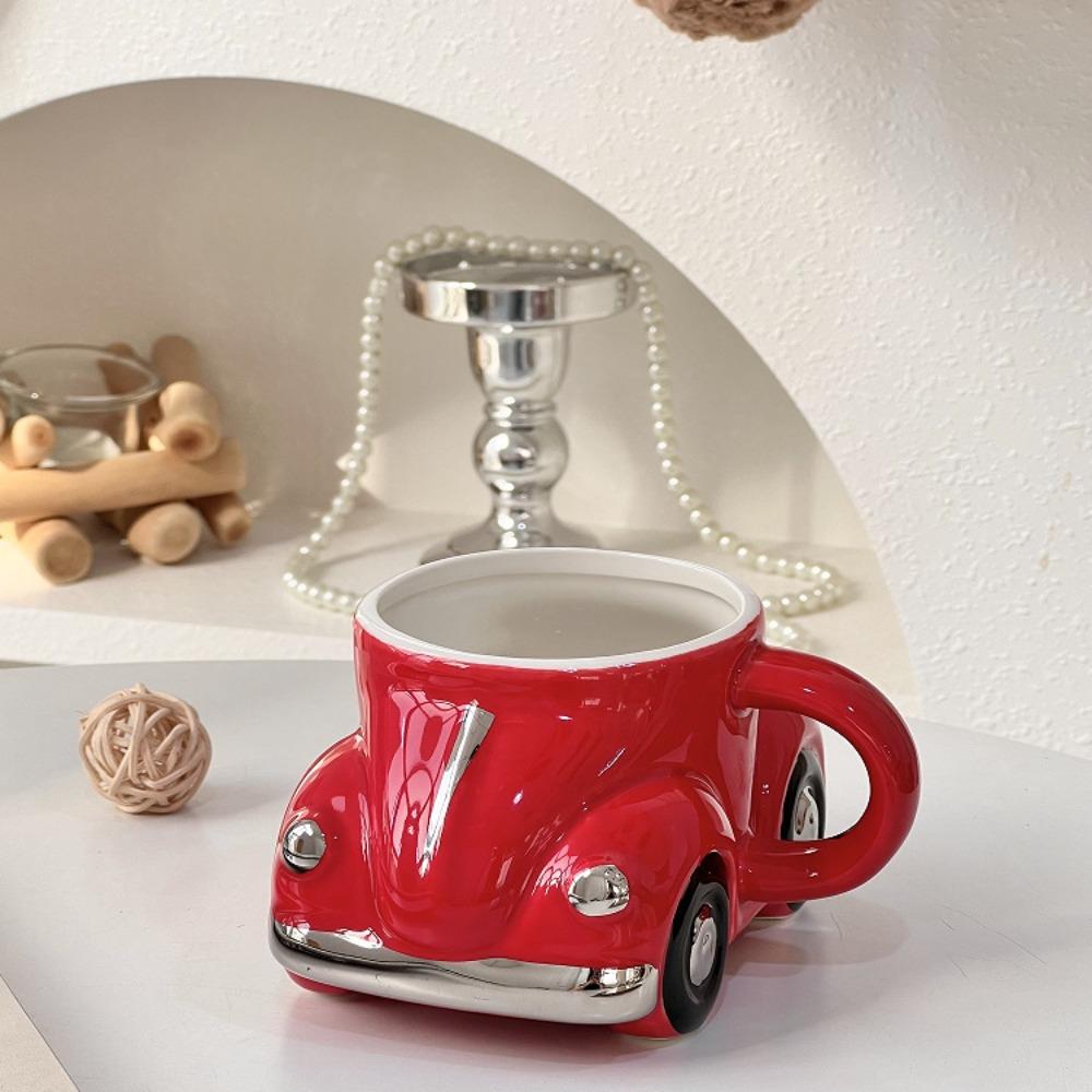 Керамическая кружка Beetle Cup Подарок для влюбленных 450 красный