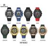 NAVIFORCE Original Quartz Watch for Men Luminous Pointer Calendar Chronograph Silica Strap 30m Waterproof Outdoor Multifunctional Men's Watch NF8063