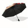 1pc Hedgehog Strawberry Automatic Umbrella - Auto Open/Close Folding Umbrella with Reinforced 8-Rib Frame, 146