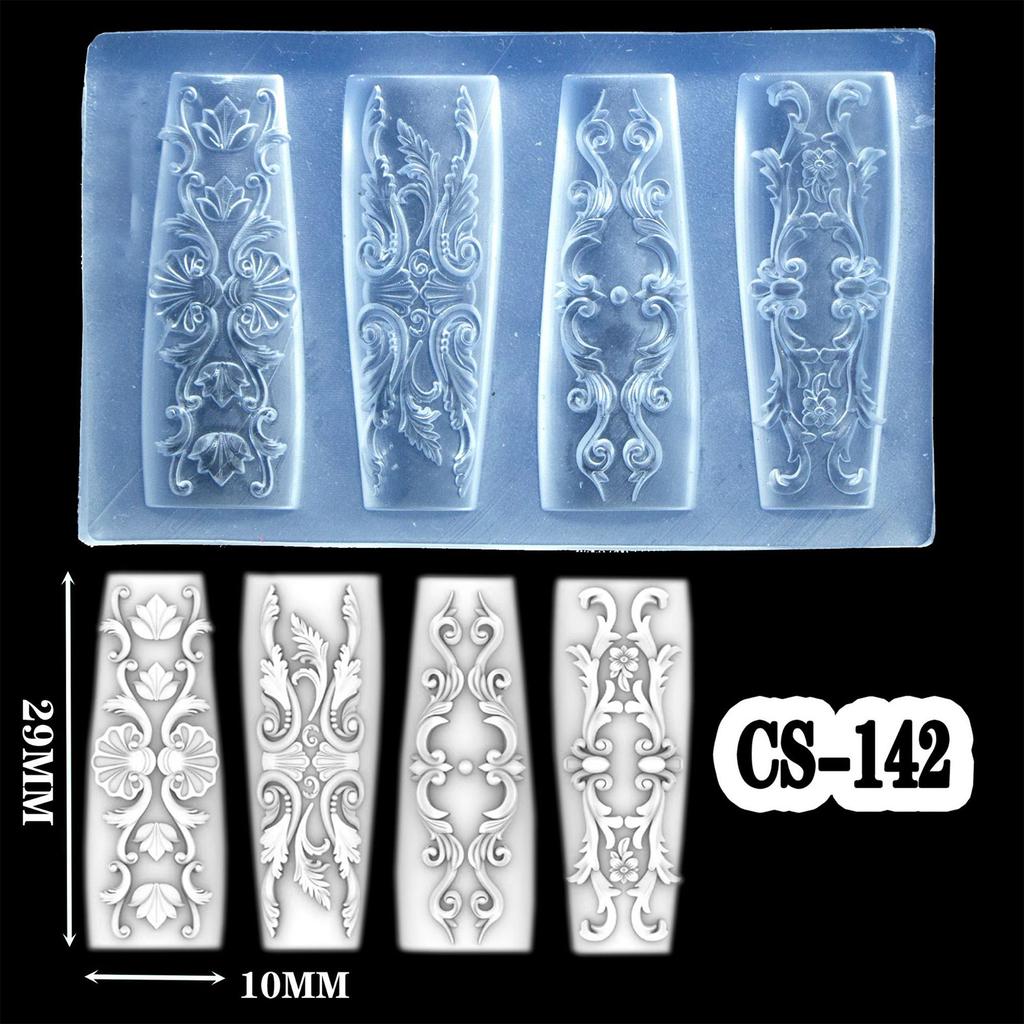 3D Schnitzblume Nagelkunst Form Silikonvorlage für DIY Florale Resin Designs und Kreative Nageldekorationen