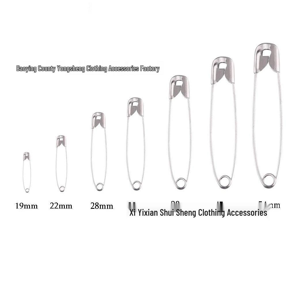 460-Piece Silver Nickel-Plated Safety Pin Set for Clothing Repair