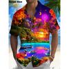 2026 Moon Star Hawaiian Shirt Men Women Fashion Casual Hawaiian Sea Shirts Short Sleeve Button Blouse Festive Holiday Tops