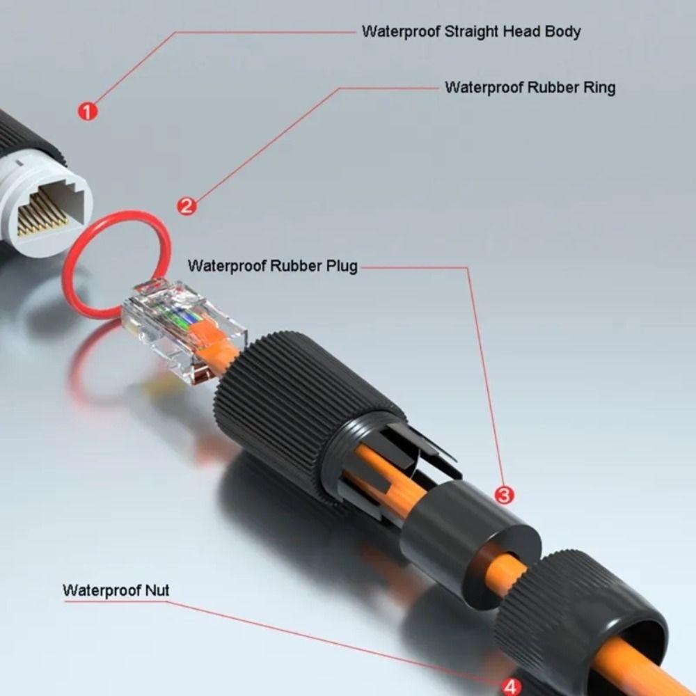 Double Head Ethernet Network Straight-through Adapter Female Double Head Extender  Cable