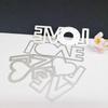 LOVE Englisches Buchstaben-Set, Design-Stil, Metall-Stanzform, Schablone für DIY Scrapbooking, Album, Foto, Prägung, Papier, Karten, Basteln, Dekor