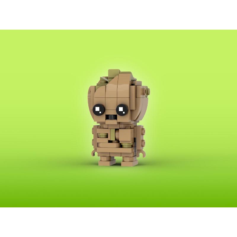Platinum BOBlocks MOC-126084 Baby Groot Square Head "I Am Groot" Building Set
