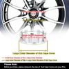 Uxcell Universal Wheel Center Hub Caps, 54mm Outer Diameter, 9 Clips, Protector, Silver Tone, 4 Pieces