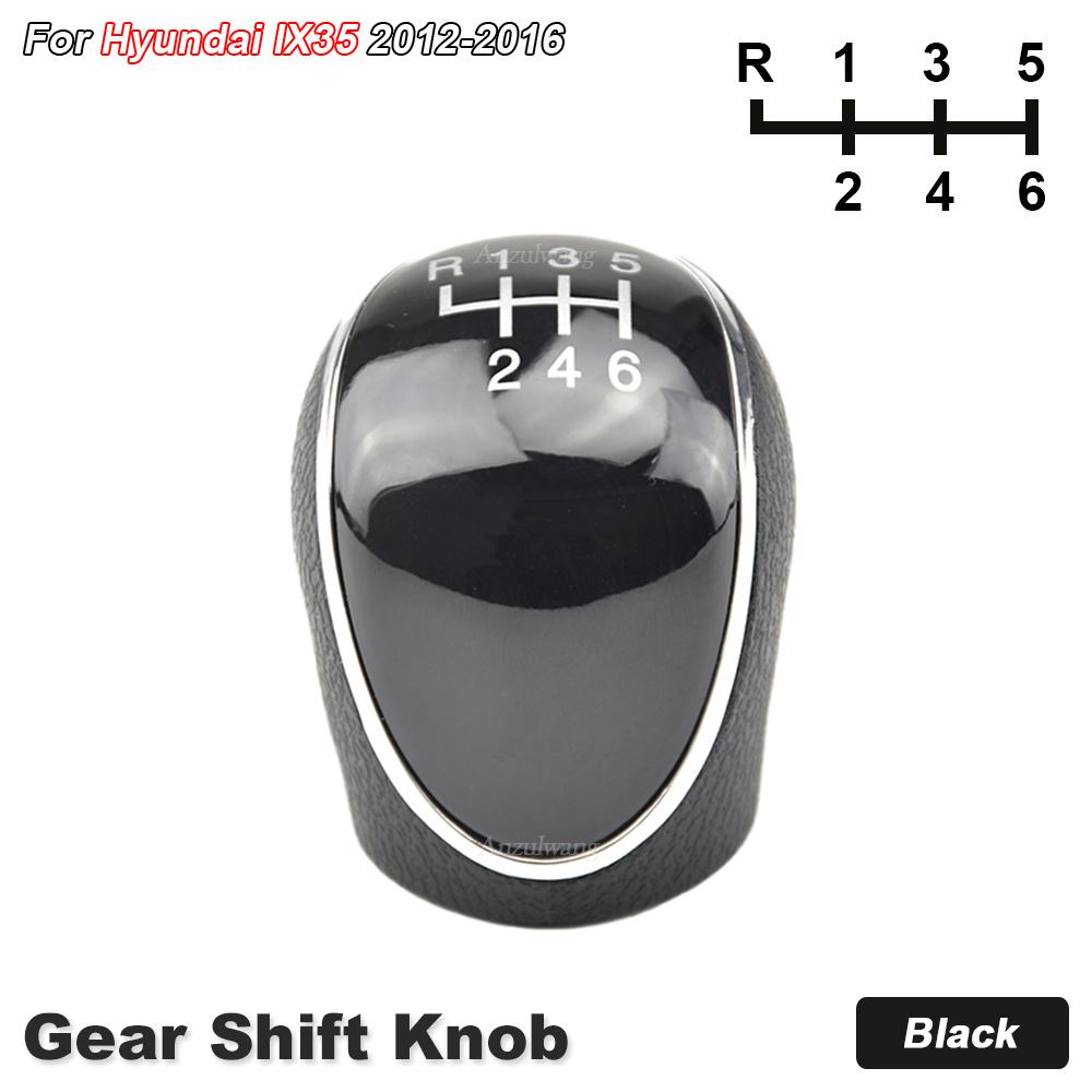 6 gałka zmiany biegów samochodów Auto ręczna dźwignia zmiany biegów kij głowa piłka ręczna dla Hyundai IX35 2012-2016