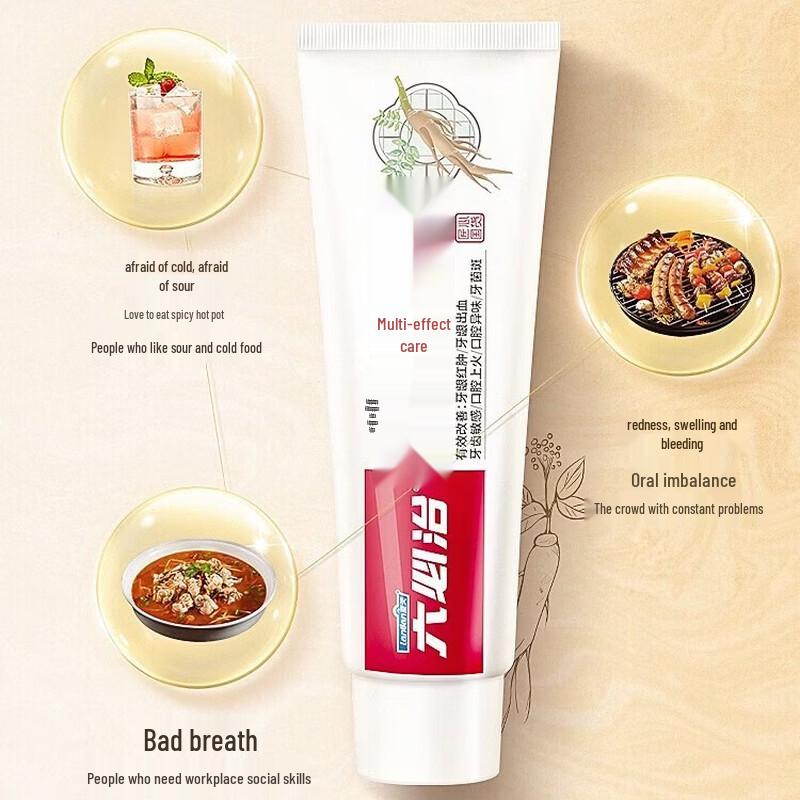 Liu Bi Zhi Multi-Effect Wintergreen Mint Fluoride-Free Toothpaste