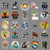 50PCS Creative Outdoor Forestry Stickers: Personalized English Graffiti for Bikes, Water Bottles, Notebooks, & Headphones