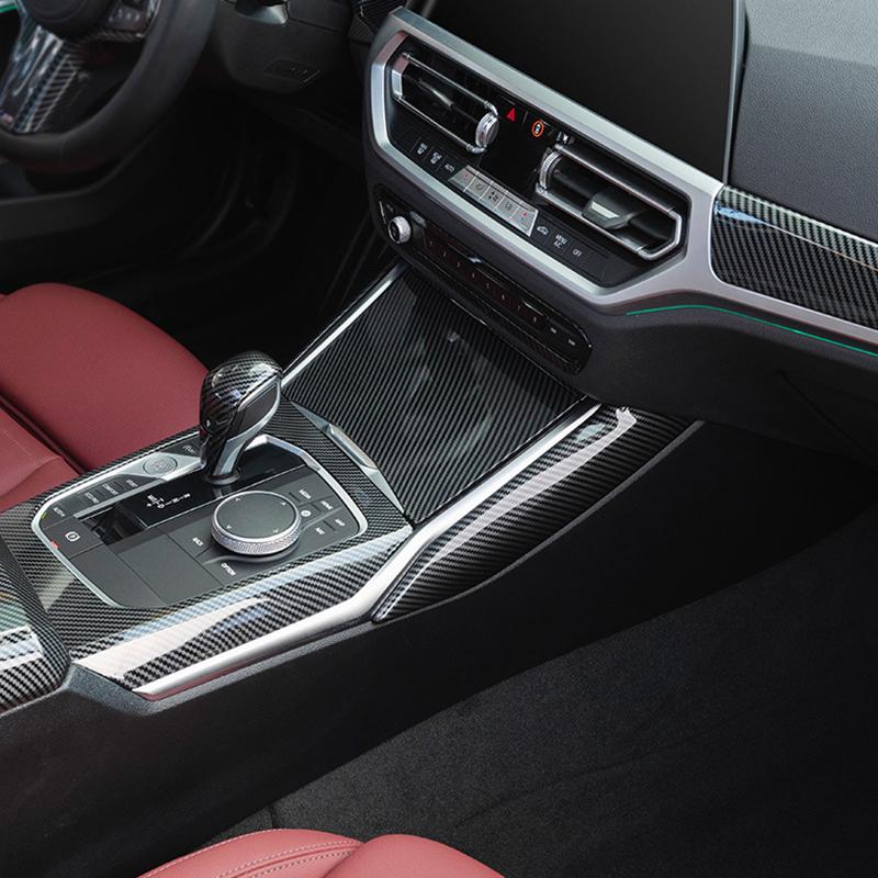 For BMW 3 Series G20 19-22 Carbon Fiber Color Center Gear Shift Panel Decorate Cover Shift Lever Panel Trim