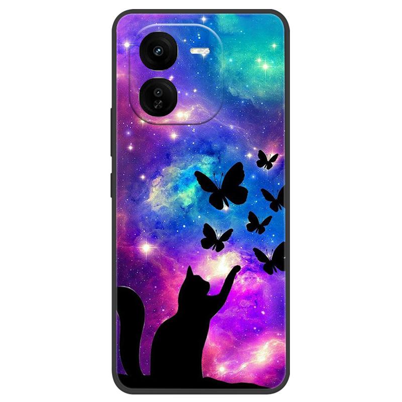 For Vivo IQOO Z9x Case Silicone Luxury Space Soft Bumper for Vivo IQOO Z9 Turbo Phone Cover TPU Funda For IQOOZ9 Turbo Fashion