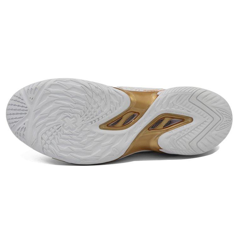 Asics Gel-Burst 25 Módní Odolné Prodyšné Basketbalové Boty se Středním Svrškem Pánské Tenisky Bílo-Zlaté 1063A055-101