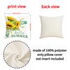 Sunflower Pillow Cover Summer Plant Flower Digital Print Living Room Sofa Cushion Cover Car Cushion Cover