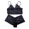 Sexy Women Lingerie Set Thin Lace Flower Printed Underwear Suit Female Adjustable Shoulder Strap Triangle Cup Bralettle