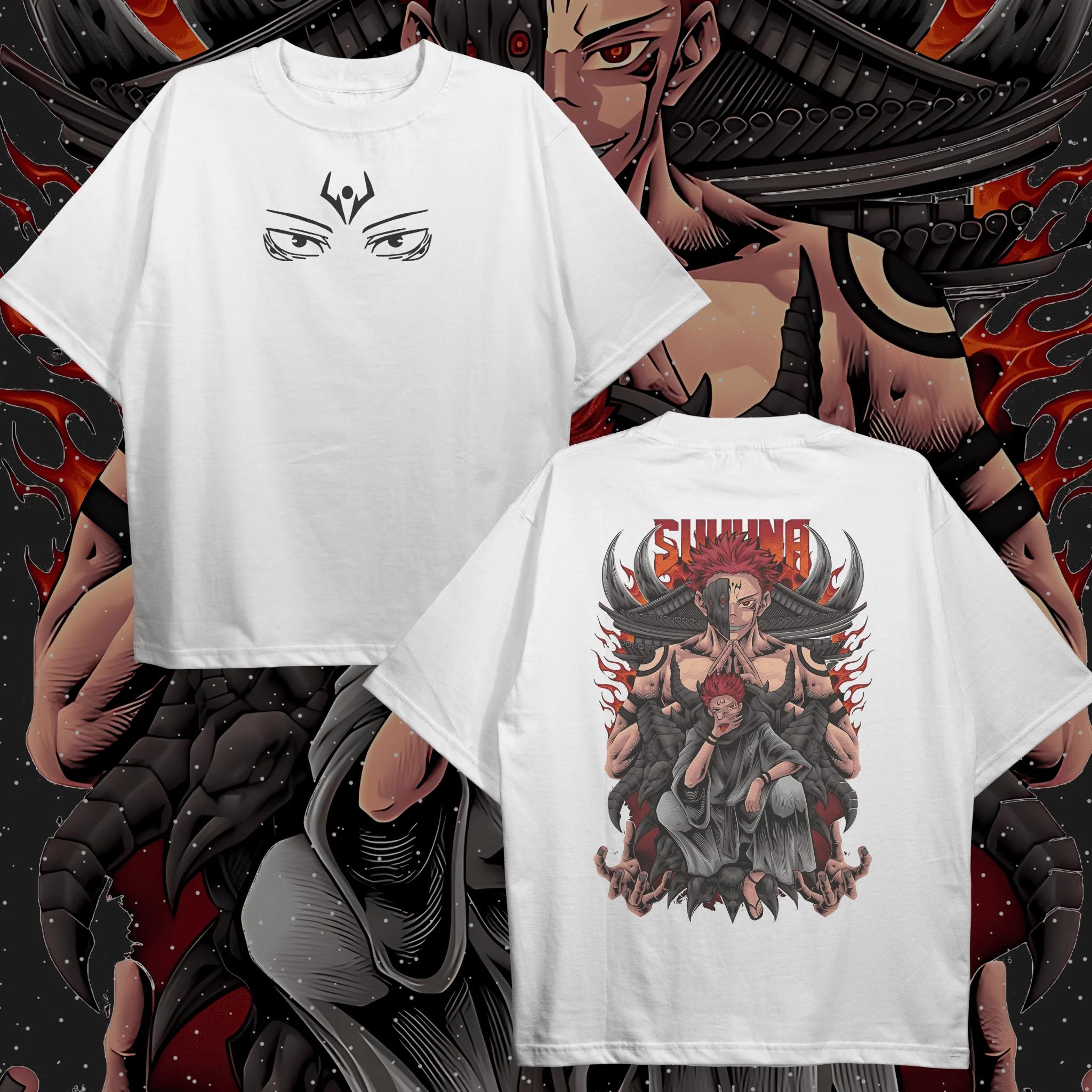 

Sukuna Cursed King Jujutsu Kaisen Graphic TShirt 100Cotton Oversized Shirt unisex Y2k Unisex Short Sleeve ONeck Selling Popular 4XL