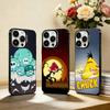 W-Angry Birds Phone Case For IPhone 16 17 15 14 12 13 Pro Max Black Color Shockproof Cover