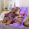 1Pc Purple Fashion Fantasy Blanket For Couch Bed Plush Cozy Fuzzy Blanket Super Soft Warm Blankets For Fall And Winter 091836