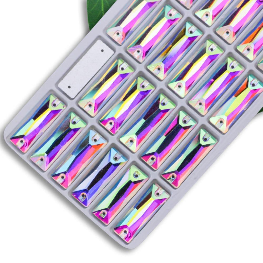 Sew on Rectangular AB Crystal DIY Irregular Diamond  Wedding Dress Shoes Bags Clothes Accessories