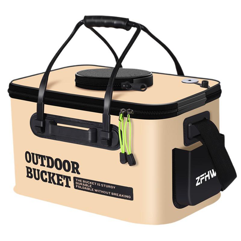 Foldable Live Fish Bucket - Portable Fishing Bag/Box for Wild Fishing