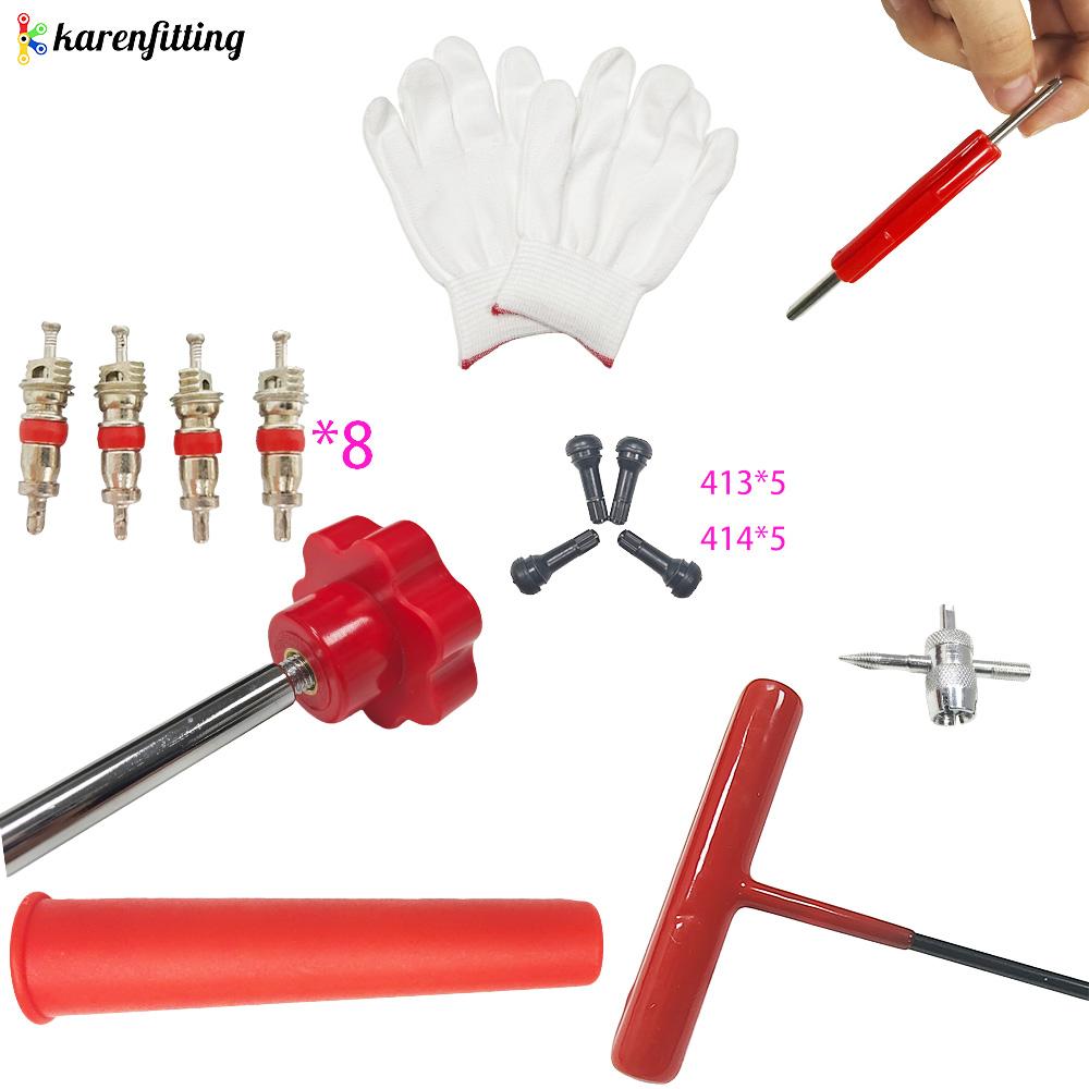 23pcs Metal Tire Car Puller Wheel Remover with T-Hook Hand-Power Installer Tool Kit Customizable for Motorcycle Accessories