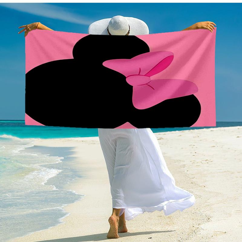 Ultra-Soft Beach Towel with Minnie Theme,Ideal for Pool - Camping, Diving - Perfect Travel Essential, Vibrant Beach Towel.