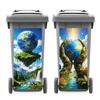 PVC Stickers Self-adhesive Decorative Stickers Decals for Trash Decoration Map 820x380mm