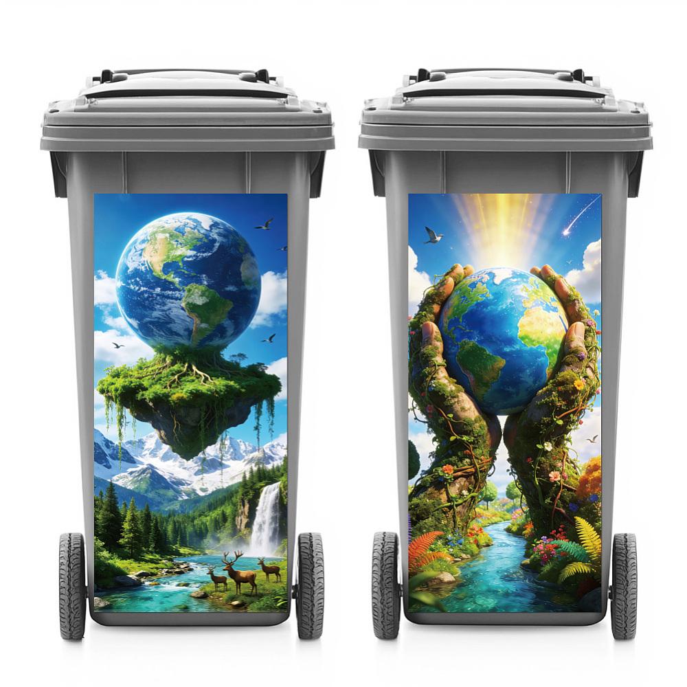 PVC Stickers Self-adhesive Decorative Stickers Decals for Trash Decoration Map 820x380mm