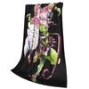 Mitsuri Kanroji en Iguro Obanai Deken Zacht Warm Flanellen Plaid Dekbed voor Bed Woonkamer Picknick Reizen Huis Sofa