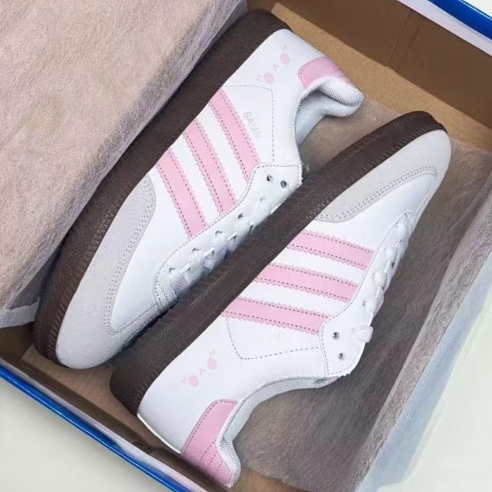 adidas Originals SAMBA OG Rosa Nebbia Bacca Cioccolato Pelle Sintetica Ammortizzazione, Resistente all'Usura Basse B75806(Team1902-)