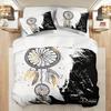 Duvet Cover Set Black And White Dreamcatcher Bedding Set Soft Duvet Cover For Bedroom Guest Room (1*Duvet Cover+2*Pillowcase)