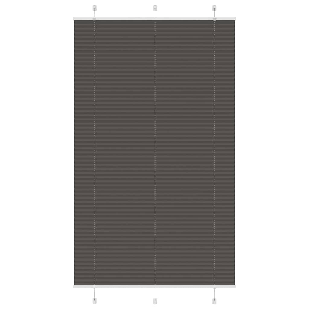 Black Pleated Blind 115X200 Cm Fabric Width 114.4 Cm