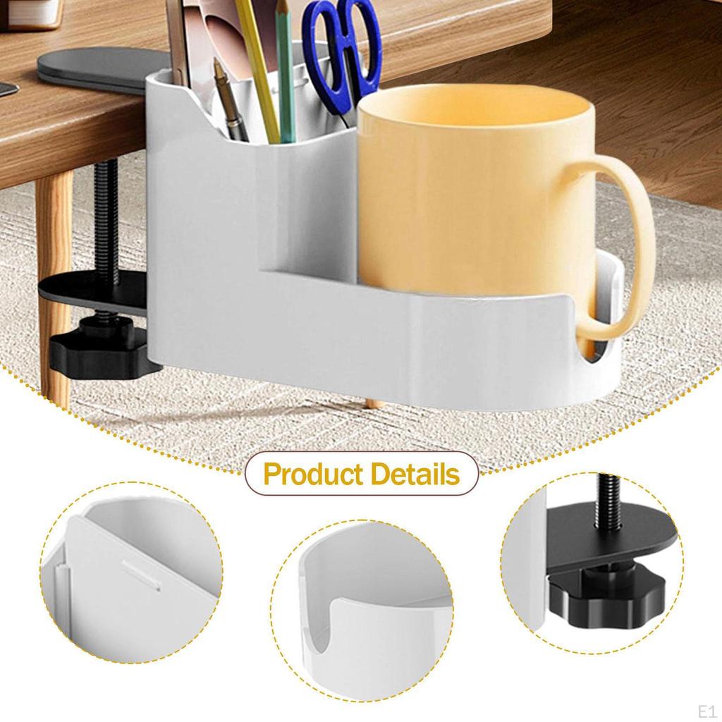 Desk Cup Holder Storage Box Edge Organizer Multifunction Portable Drinking Bottle