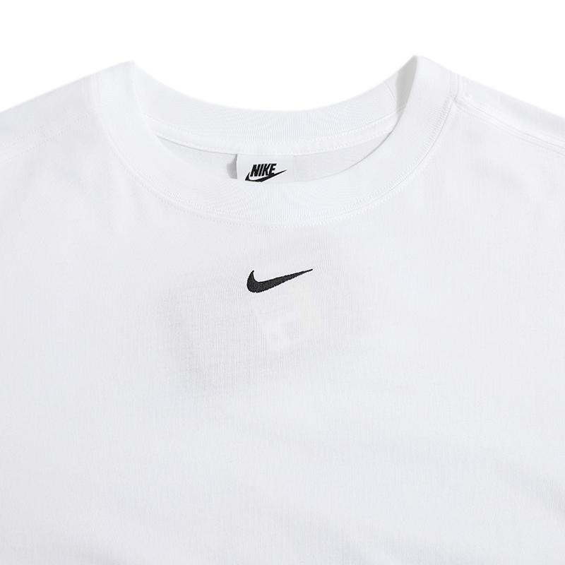 New Nike Set In Sleeve T Shirt Women's White DM6233-100