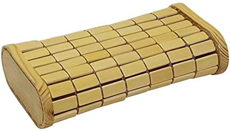 Bamboo Headrest Pillow Made of Bamboo and Spruce Frame, Cool and Natural In Summer. Bamboo Hard Pillow, Simple Pillow,