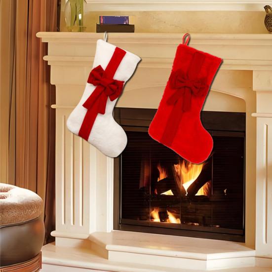 Christmas Stockings 18 Inch Large Fireplace Hanging Stockings with Bow for