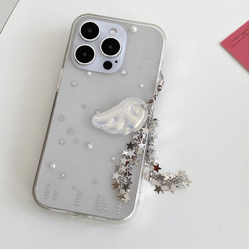 1 Stück Niedliche Engelsflügel Sternkette Handy-Anhänger Schlüsselanhänger Y2K Rucksackanhänger Taschen-Hängeornament Mädchengeschenk