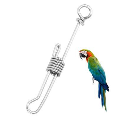 Haustier Papagei Vogel Anti-Flug Training Edelstahl Fußkette Fußring (Mittlere Größe)