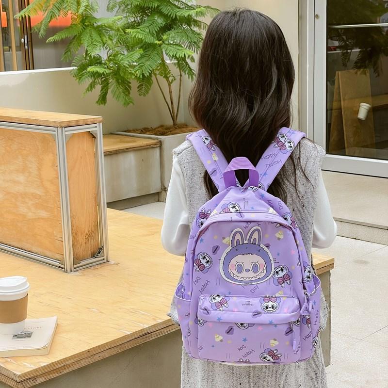 Kindergarten Primary School Students Schoolbag Cute Cartoon Foreign Style Printing Baby Backpack Large Capacity Children'S Backpack