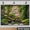 2D Oriental Tea Garden Portrait Photo Backdrop