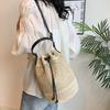 Hollowed-out Handheld Drawstring Style Women's Woven Vintage Fashion Niche Versatile Shoulder Crossbody Bucket Bag