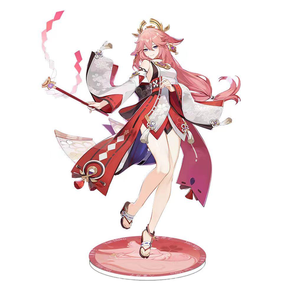 Genshin lmpact Anime Figure Varka Acrylic Stand Lauma Flins Aino Ineffa Model Plate 1pc Desk Decor Standing Sign Game Fans Durable Gifts