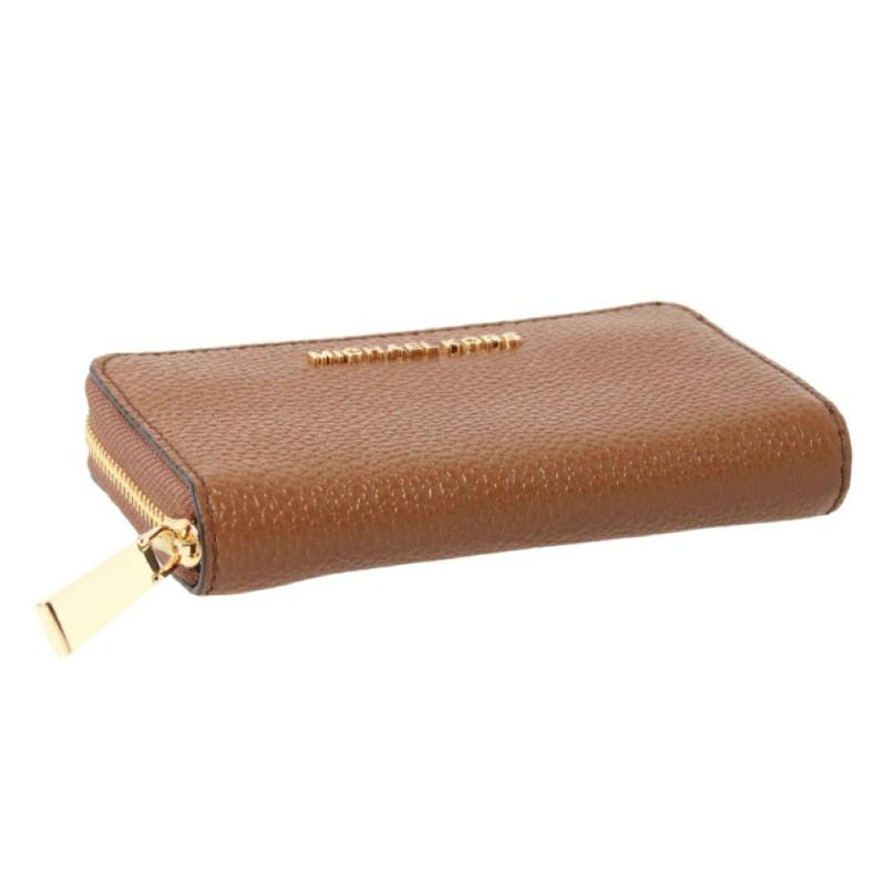 Michael Kors MK Logo Zip Leather Wallet Small Women wallet Brown 32F9GJ6D0L-230
