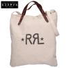 RRL Logo Canvas Leather Handle 2WAY Shoulder Bag Tote Bag Off whiteUsed