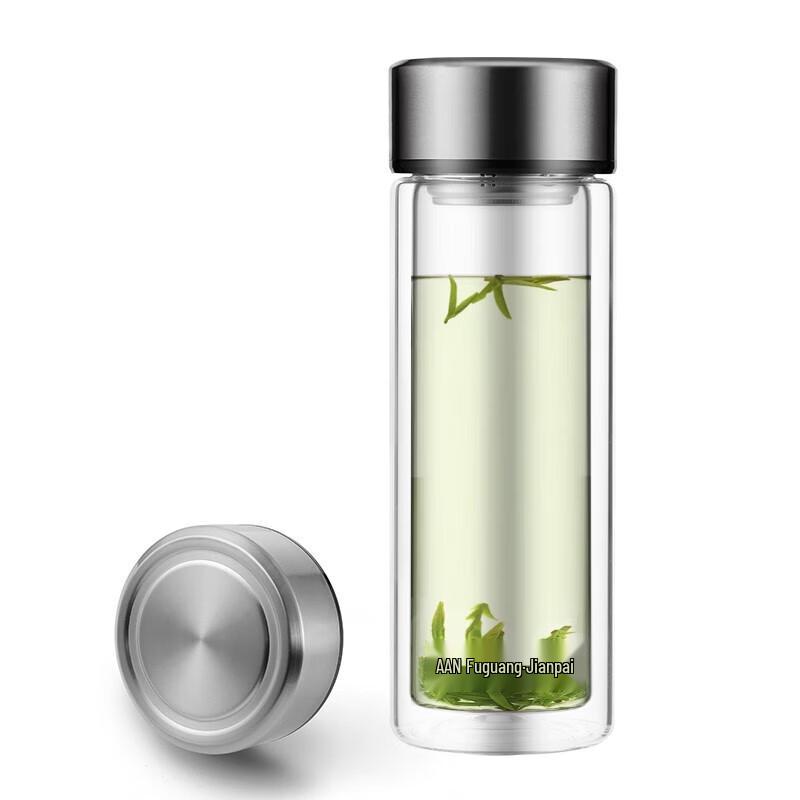 FUGUANG Earl Double-Layer Glass Tea Infuser Mug