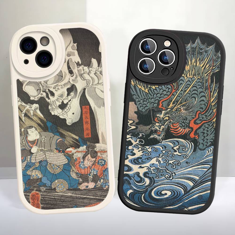 Utagawa Kuniyoshi Ukiyoe Art Leather Phone Case For Iphone 16 15 14 Plus 13 12 11 Pro Max Case